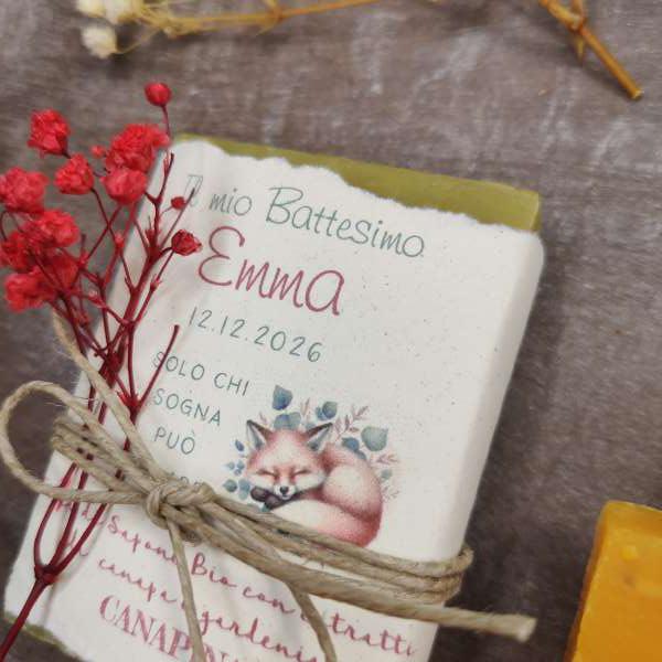 bomboniere saponi battesimo bimba ecofattoart